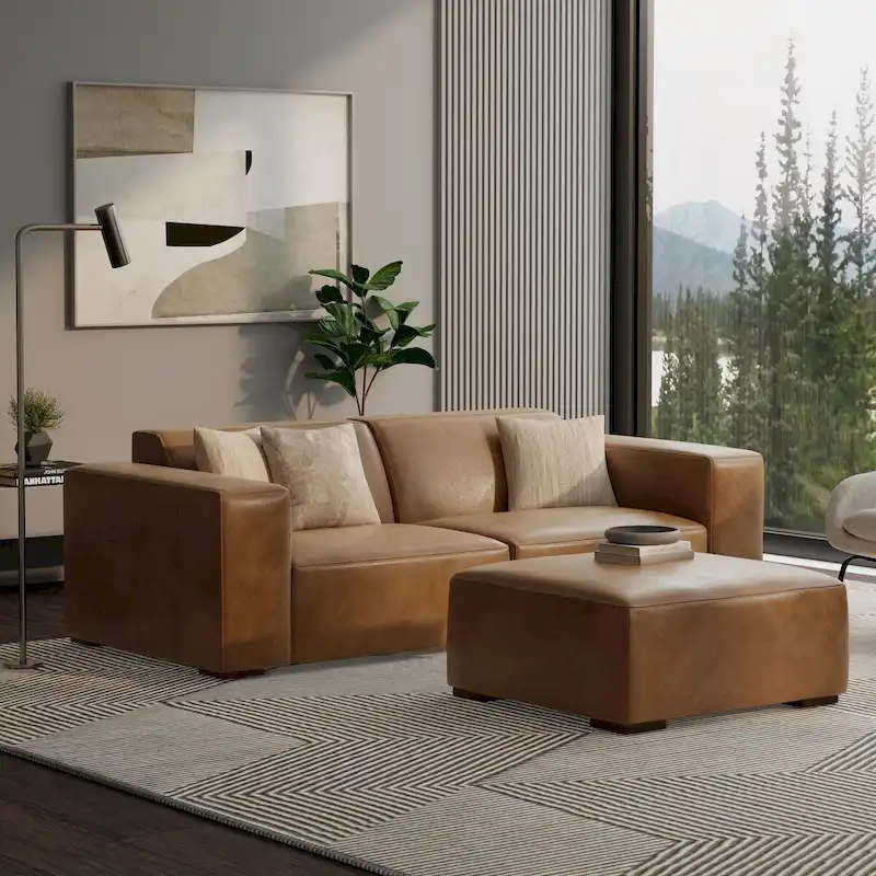 WYNDENHALL Biggs 2-Seater Modular Sofa and Ottoman Set