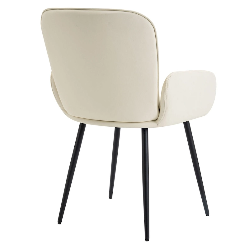 Set of 4 Cat-Scratch Resistant Dining Chairs with Gold Metal Legs