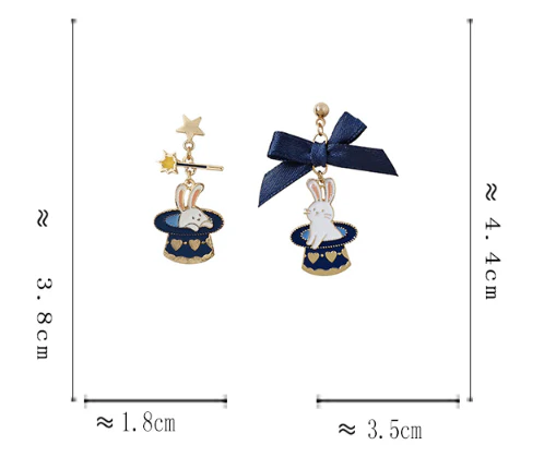 Luninana Earrings -  Magic Bunny Ribbon Earrings YBY024
