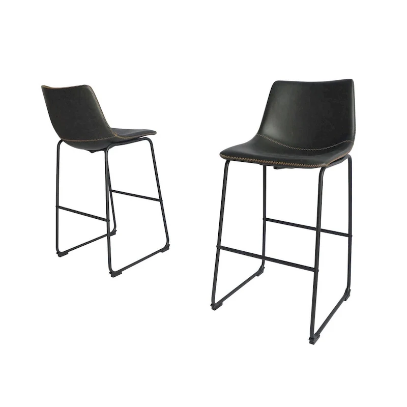 Best Quality Furniture Faux Leather Bar Stool (Set of 2)