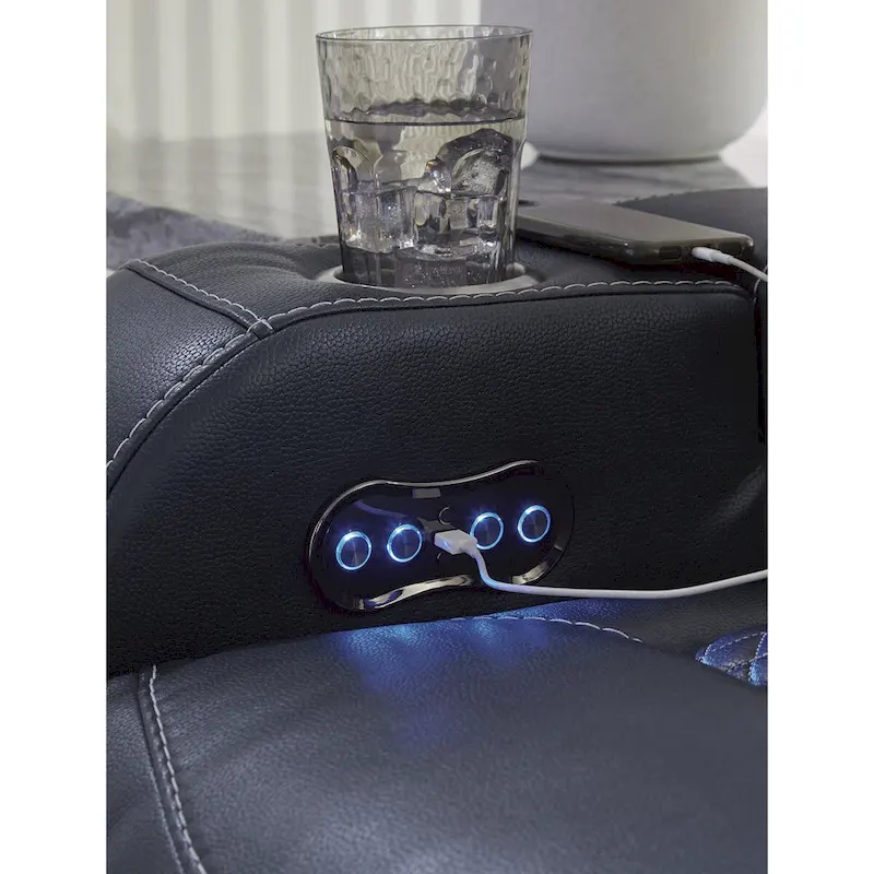 Signature Design by Ashley Fyne-Dyme Power Reclining Sofa - 85 W x 43 D x 43 H