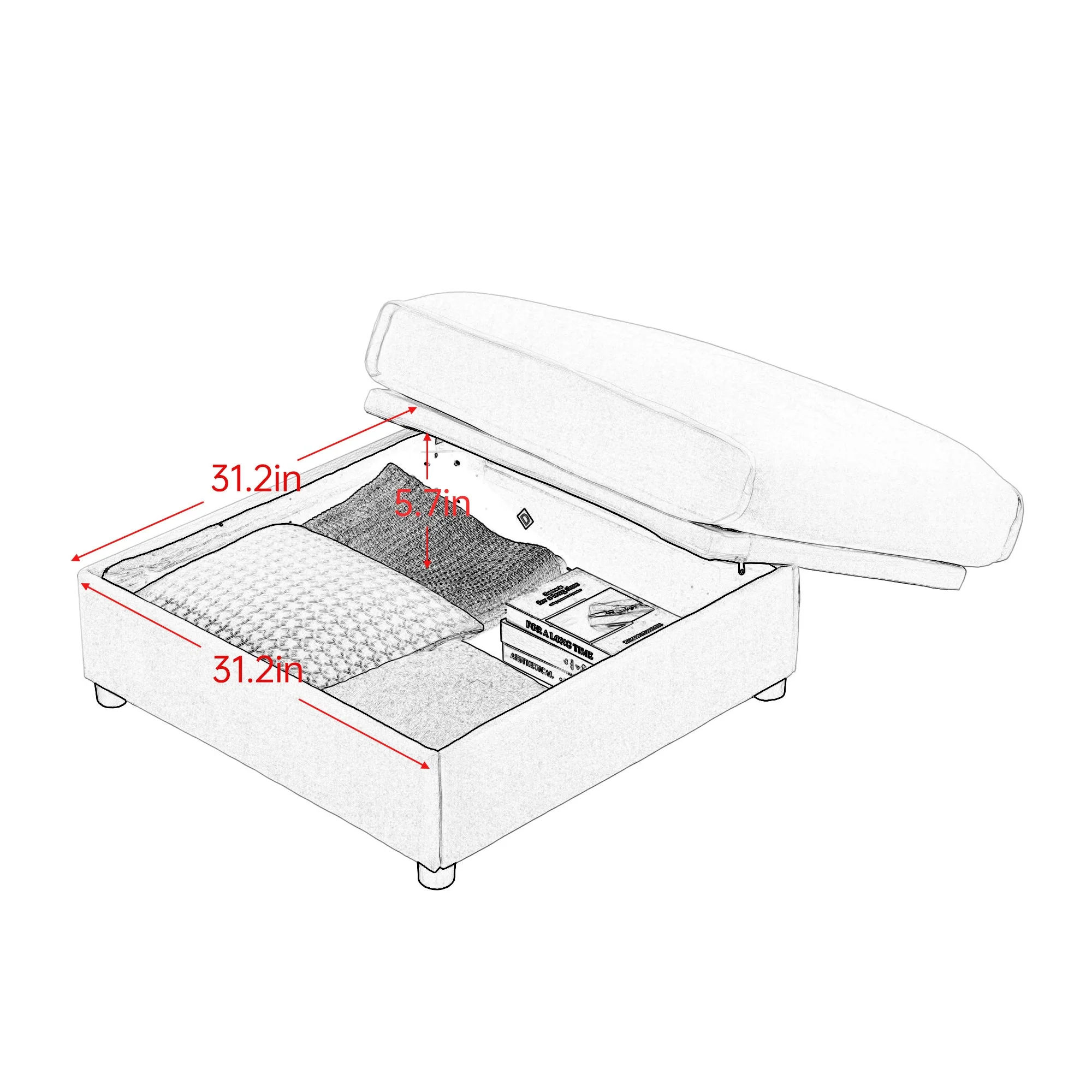 Walker Edison | Modern Stylish Camel Chenille Loveseat Sofa with Ottoman