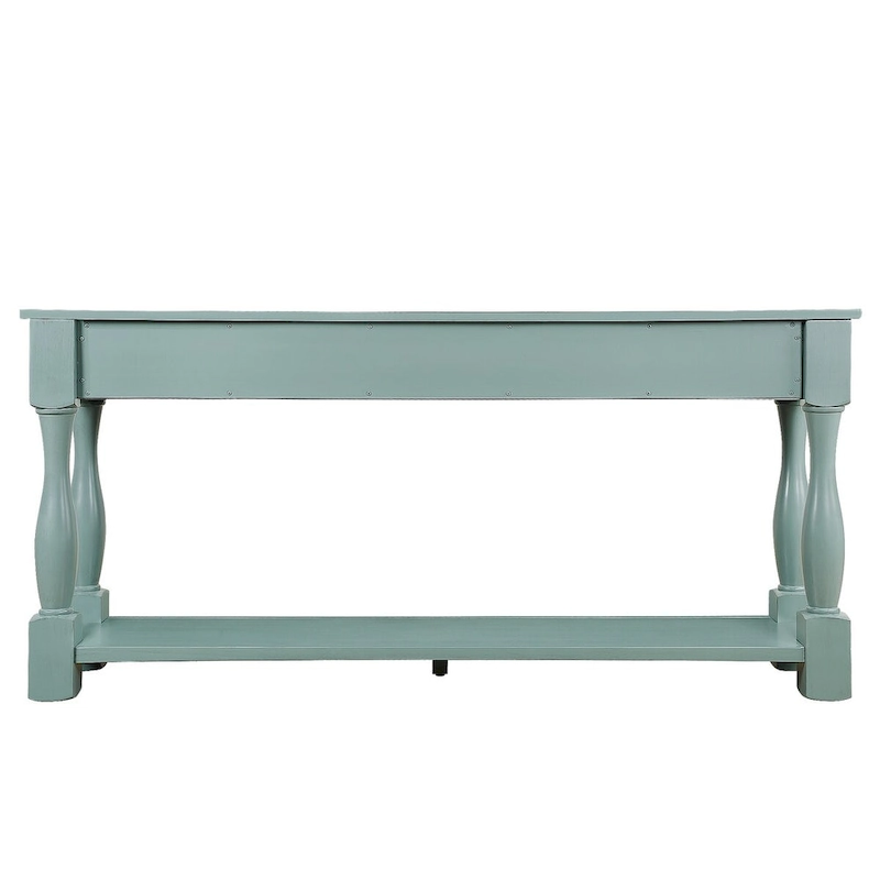 Wood Console Table with 3 Drawers and 1 Bottom Shelf