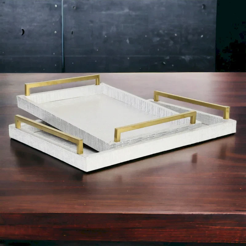 Lusan Black Vinyl Tray Set