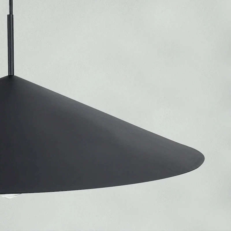 Farmhouse Single Rustic Pendant Light Black Kitchen Island Light - W25.6