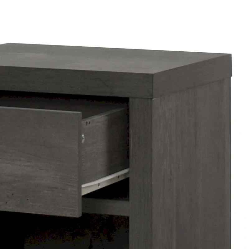 Single Drawer Nightstand with Open Shelf