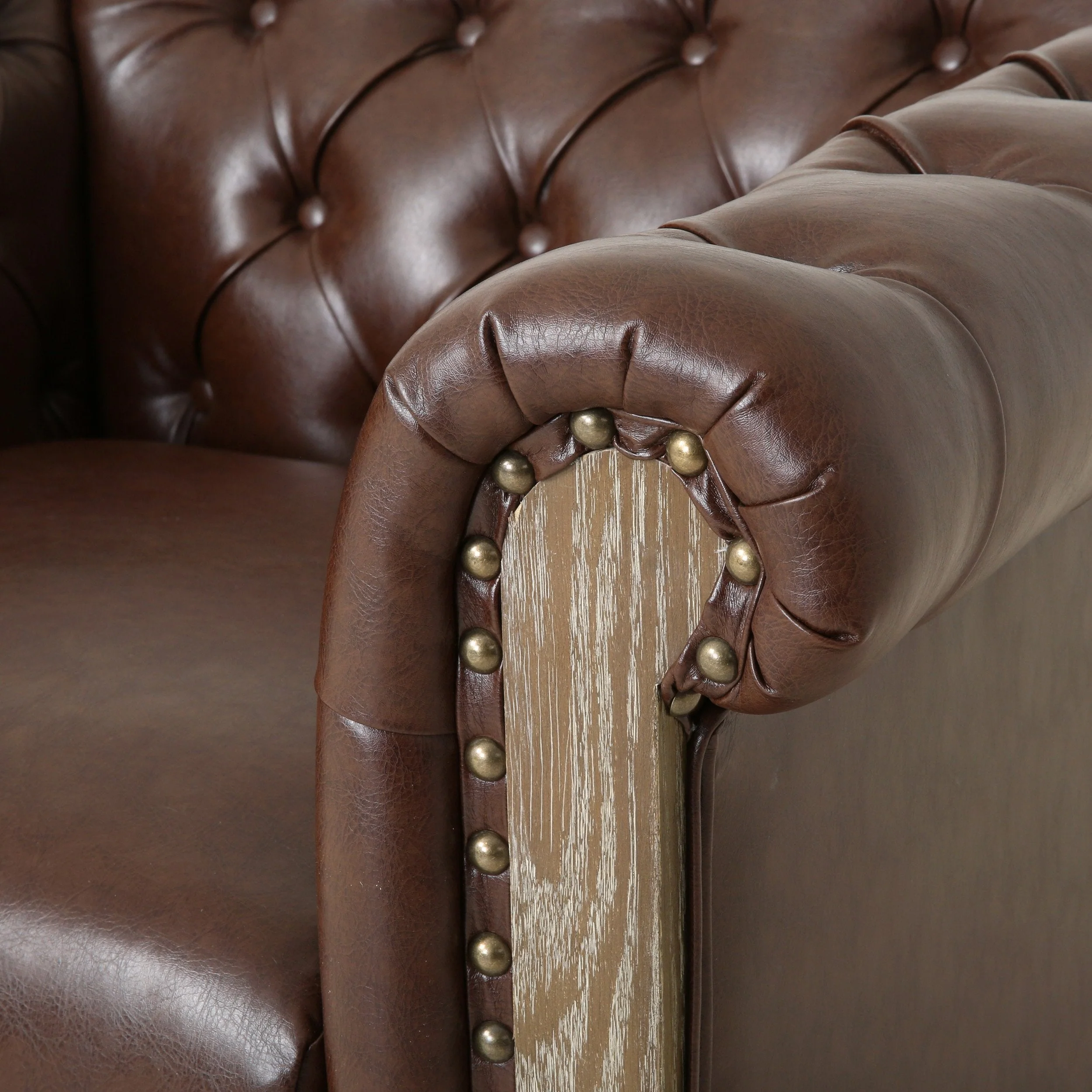 Tufted Club Chair with Nailhead Trim - NH883413
