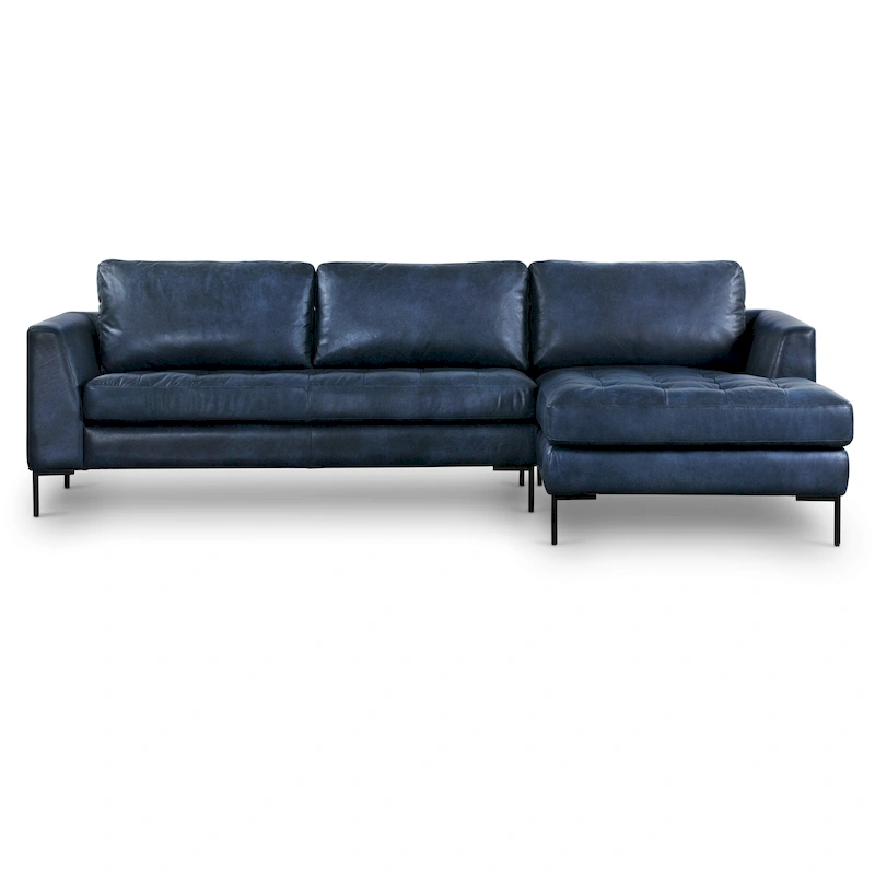 Poly & Bark Calle 114 Right-Facing Sectional - Full Grain Genuine Italian Leather