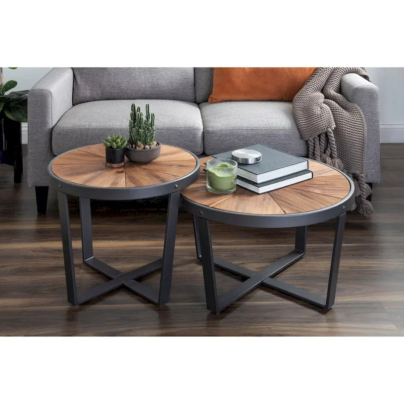 Kate and Laurel Gerhardt Round Coffee Table - 24x24x15.5