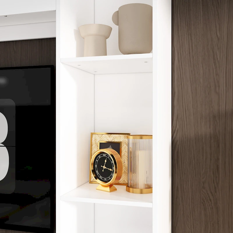 TV Stand/Electric Fireplace Ensemble Cozy Stylish Living Room Solution