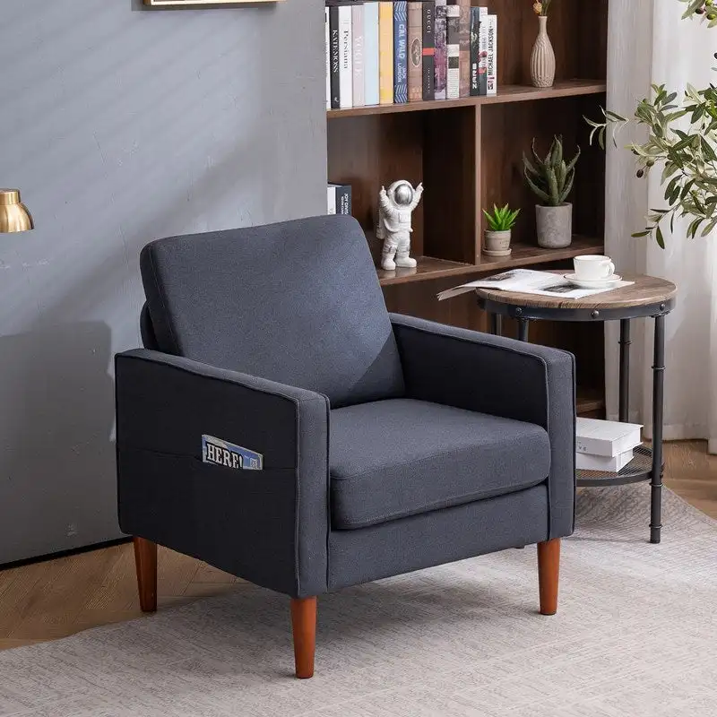 Solid Wood Legs Nuclear Bomb II Single Seat Accent Chair