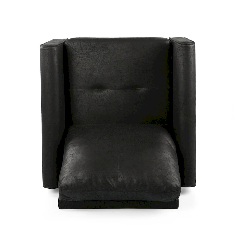 Modern 31 Microfiber Club Chair with Tapered Legs and Thick Seat Cushions