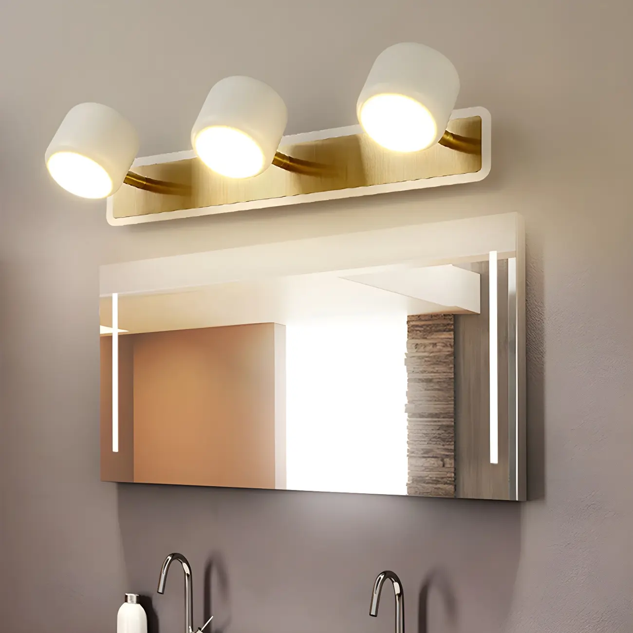 Modern Aluminum Cylinder Warm LED Bathroom Vanity Light