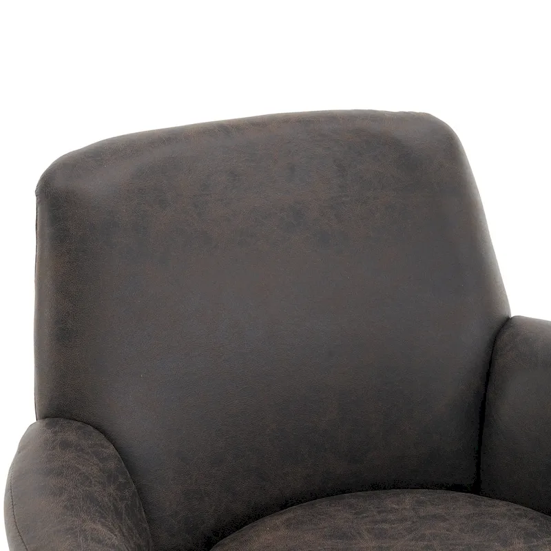 PU leather Swivel Barrel Chair