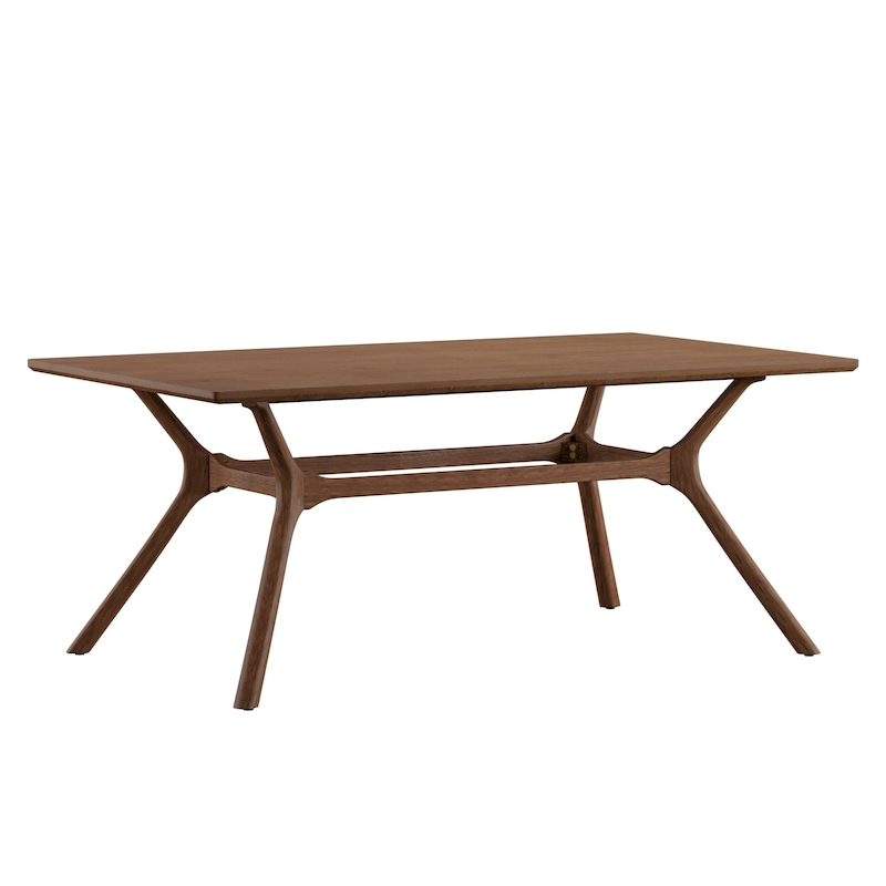 Nadine Mid-Century Dark Walnut Finish Rectangular Dining Table by iNSPIRE Q Modern