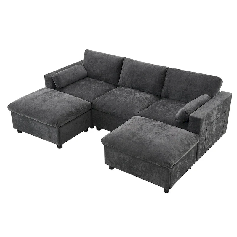 Merax 5 Seat U Shaped Sleeper Couch Set
