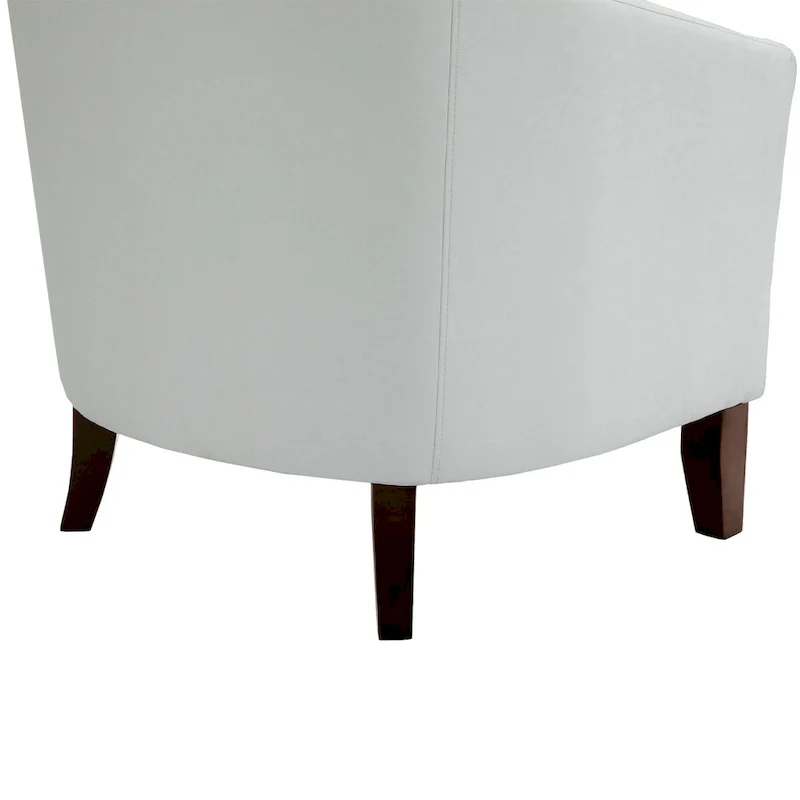 Barrel Accent Chair PU Leather with Nailhead Trim