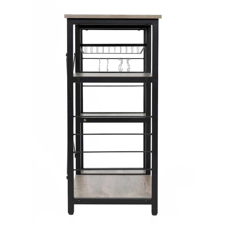 Home and Office Furniture Model Kitchen Island with Slide Out Vegetable Basket