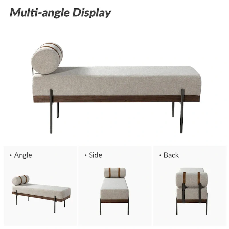 Damacio Entryway Bench with Removable Pillow