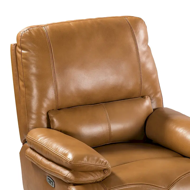 Clara Genuine Leather Power Recliner with Cushion Padded, Set of 2