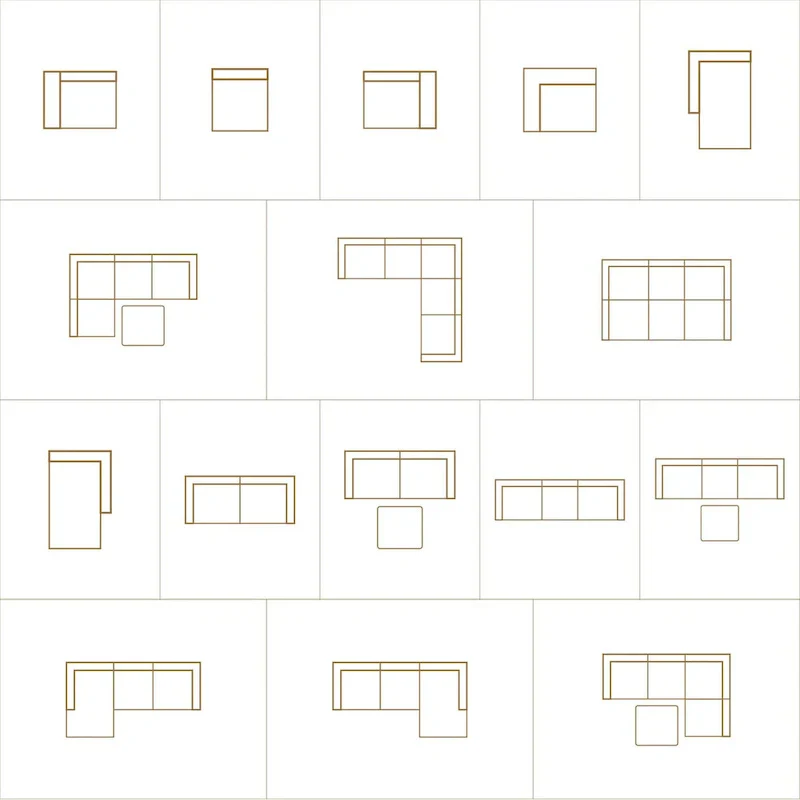 WYNDENHALL Biggs 2-Seater Modular Sofa and Ottoman Set
