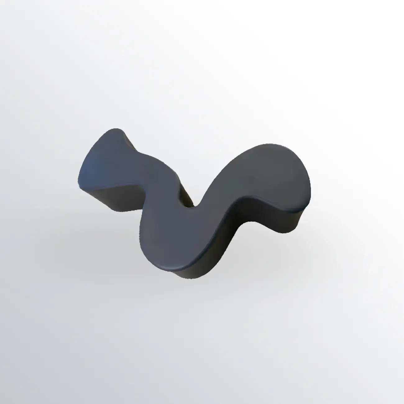 Modern Black Resin Wave Coffee Table with Abstract Design