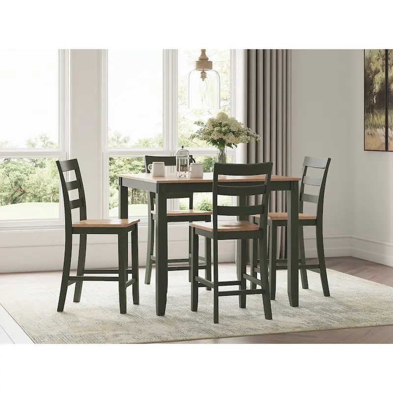 Signature Design by Ashley Gesthaven Counter Height Dining Table and 4 Barstools (Set of 5)