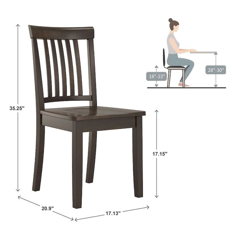 Wilmington II 48-Inch Rectangular Antique Black 5-Piece Dining Set by iNSPIRE Q Classic