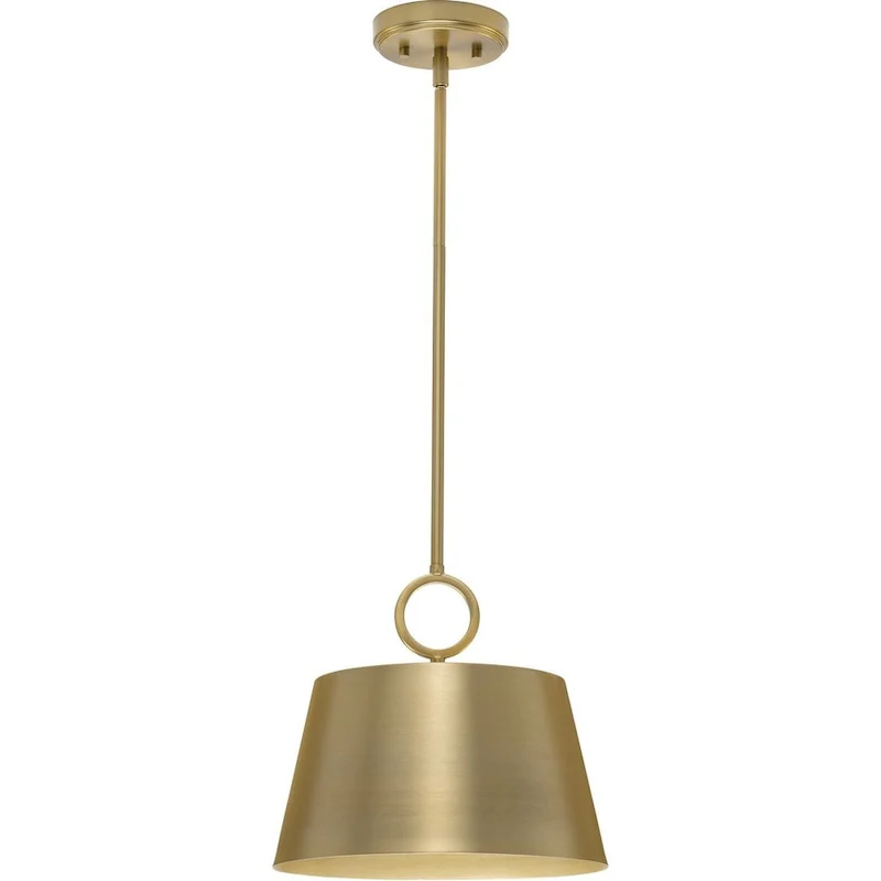 Parkhurst Collection One-Light New Traditional Brushed Bronze Metal Glass Pendant Light - 12.37 in x 12.37 in x 11.87 in