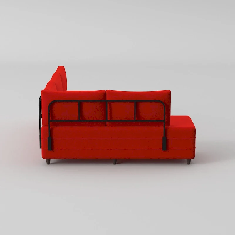 Sagopa Modern Metal Frame with Foam Seat Sectional Sofa