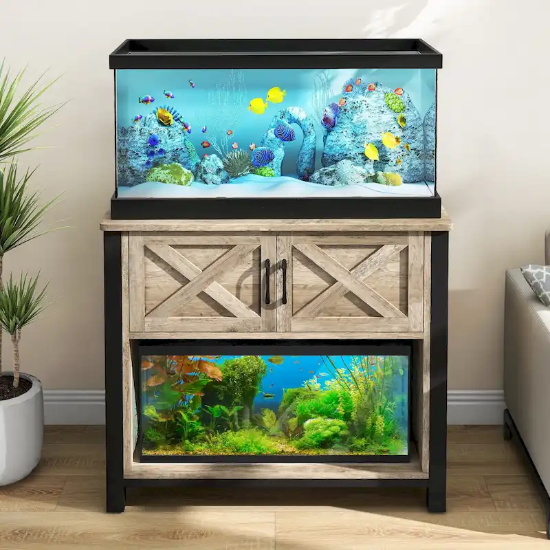 Moasis 40-50 Gallon Aquarium Stand Cabinet Fish Tank Stand with Power Outlets