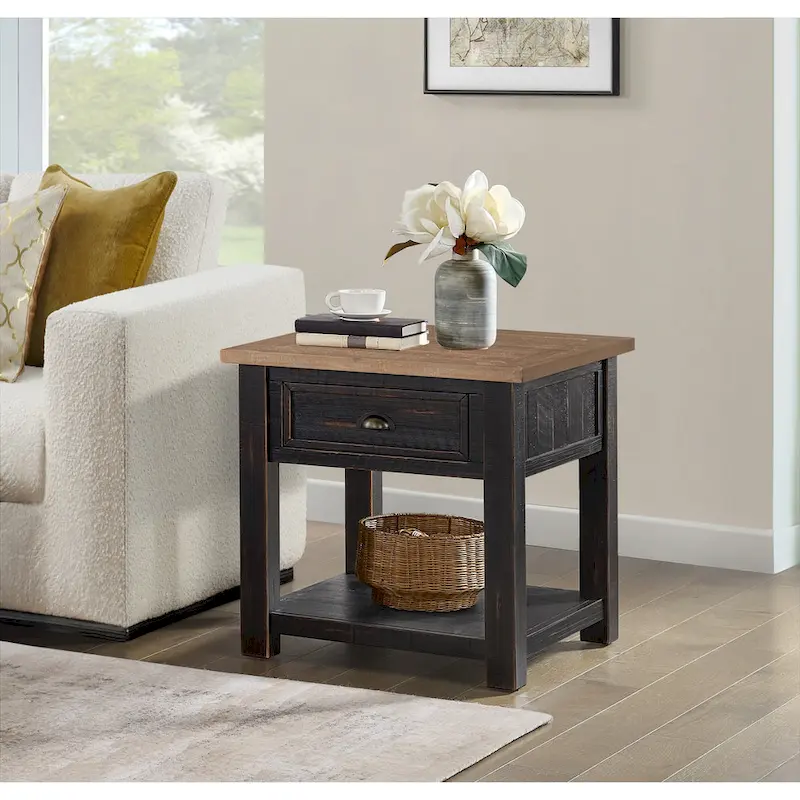 Solid Wood End Table