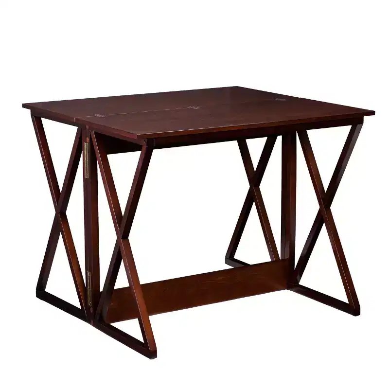 HomeRoots 46 Brown Solid Wood A Frame Console Table