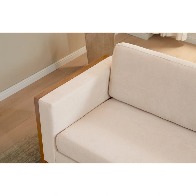 Christopher Knight Home - Lily Modern 79 3-Seater Sofa with Solid Wood Legs