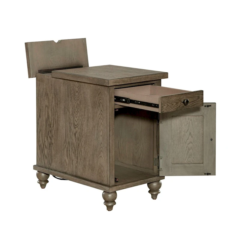 Americana Farmhouse Dusty Taupe Chairside Table