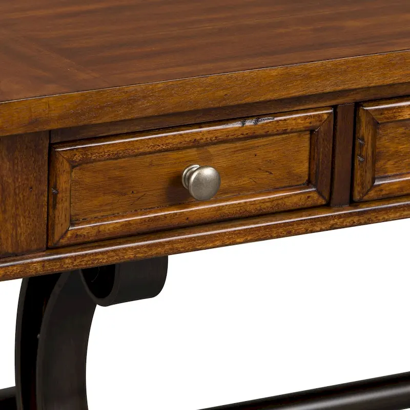 Arlington House Cobblestone Brown Writing Desk