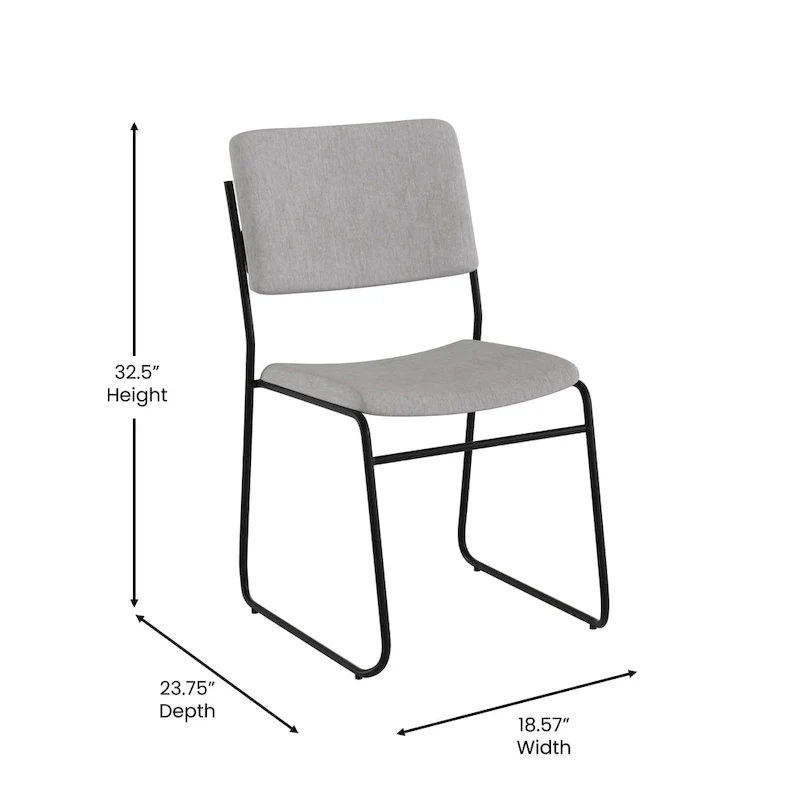 500 lb. Capacity High Density Stacking Chair with Sled Base
