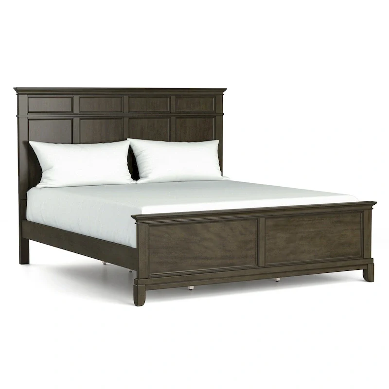 Furniture of America Evva Traditional Grey Wood 6-Piece Panel Bedroom Set