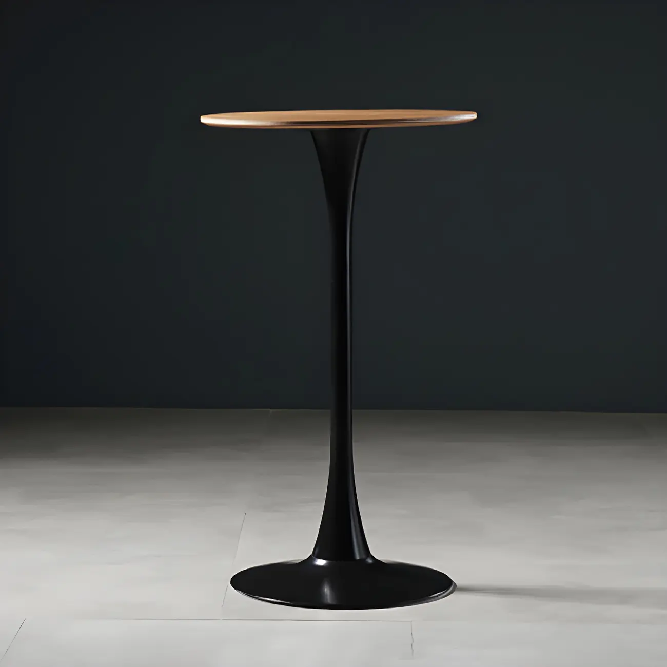 Simple White Round Metal Small Cocktail Bar Table