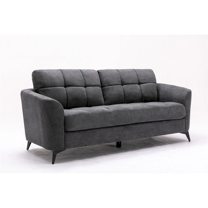 Velvet Fabric Sofa Loveseat Chair Living Room Set