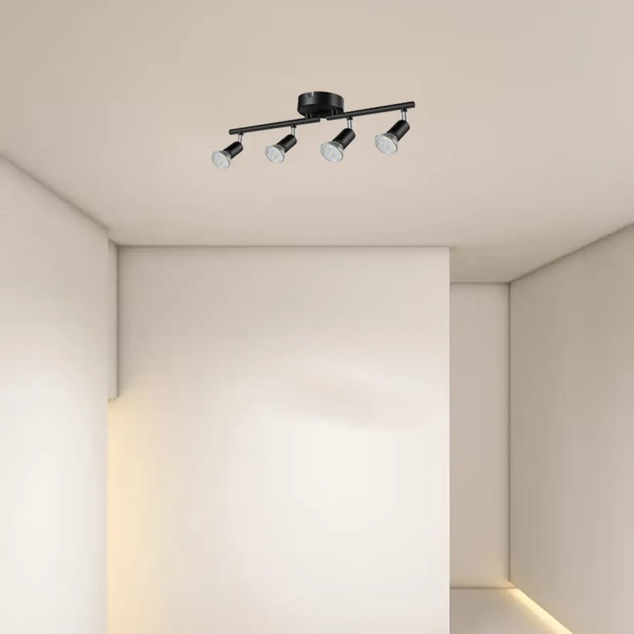 Adjustable Modern Chrome Semi Flush Mount Ceiling Track Light