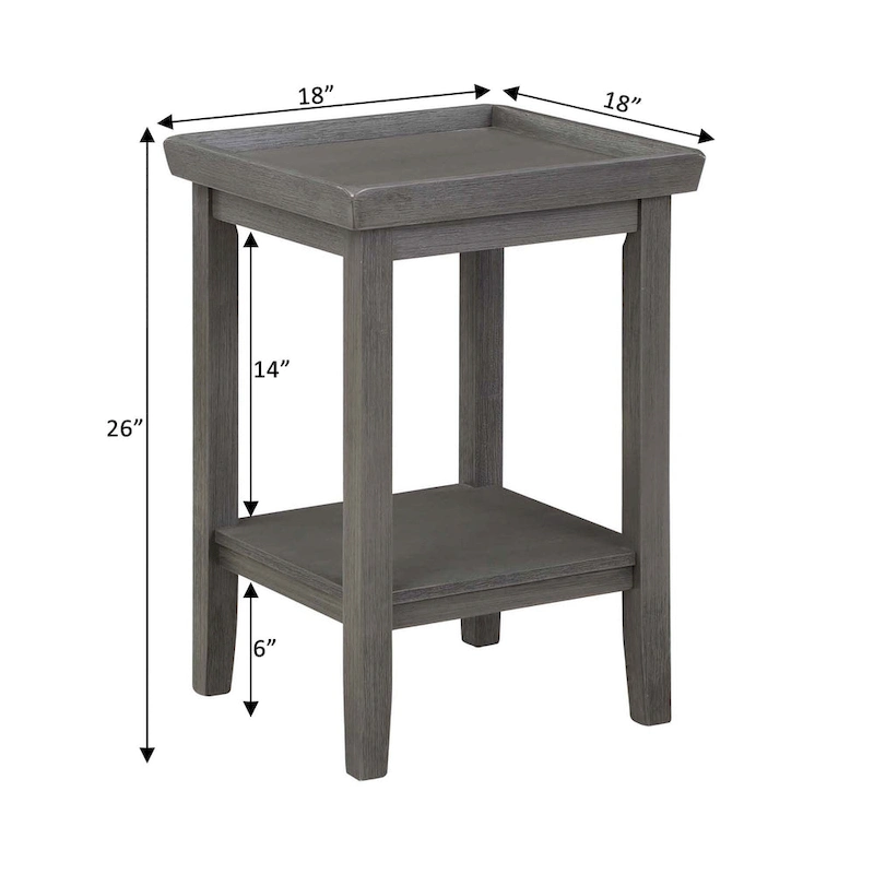 Convenience Concepts Ledgewood End Table with Shelf