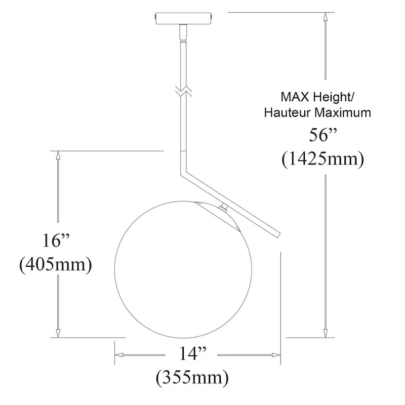 1LT Pendant, MB finish w/ Opal Glass