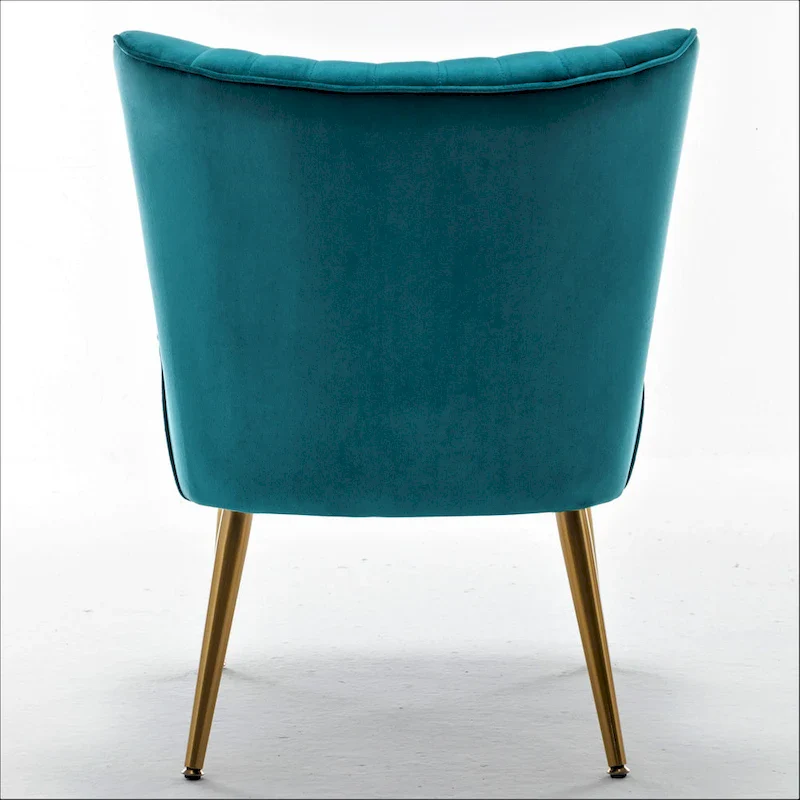 Sauter 23.2 Wide Mid-Century Modern Microfiber Accent Chair with Metal Leg