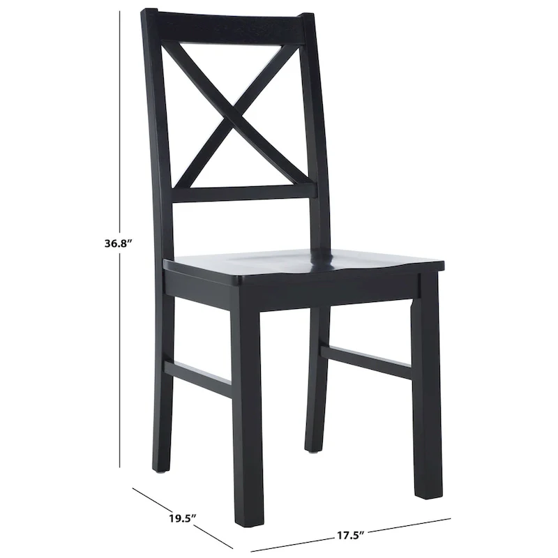 White/Natural Dining Chair - 17.5 W x 19.5 L x 37 H