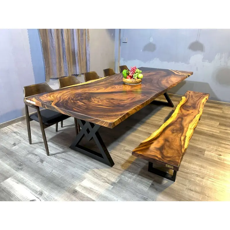 Sundaland 118  Large Slap Live Edge Dining Table