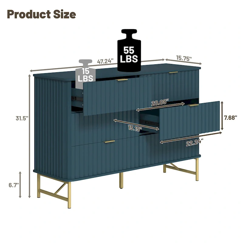 Clihome Modern MDF 6 - Drawer Accent Chest