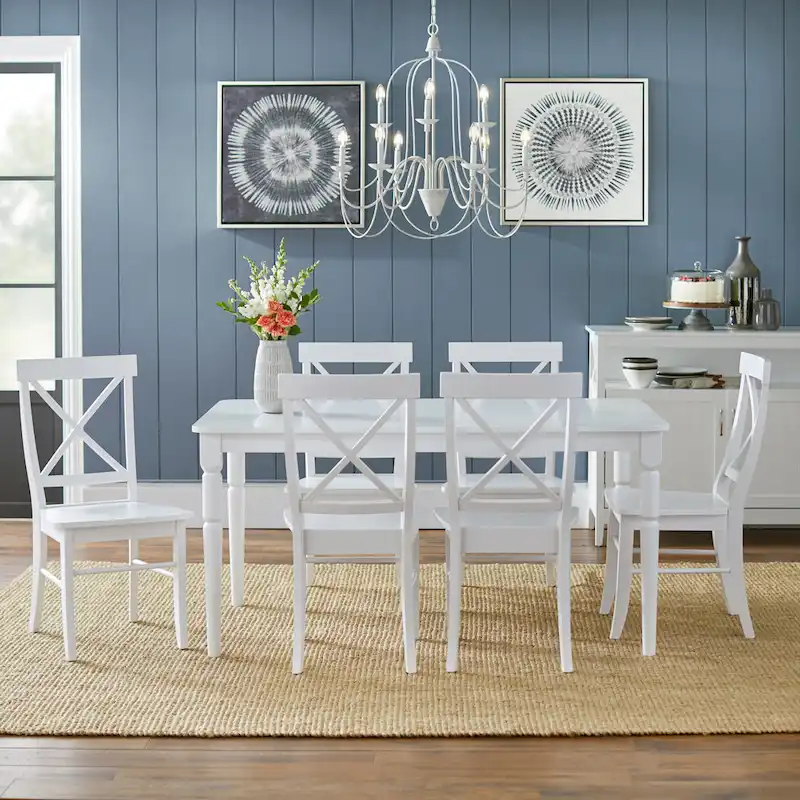 Simple Living 7-piece Albury Cross Back Dining Set