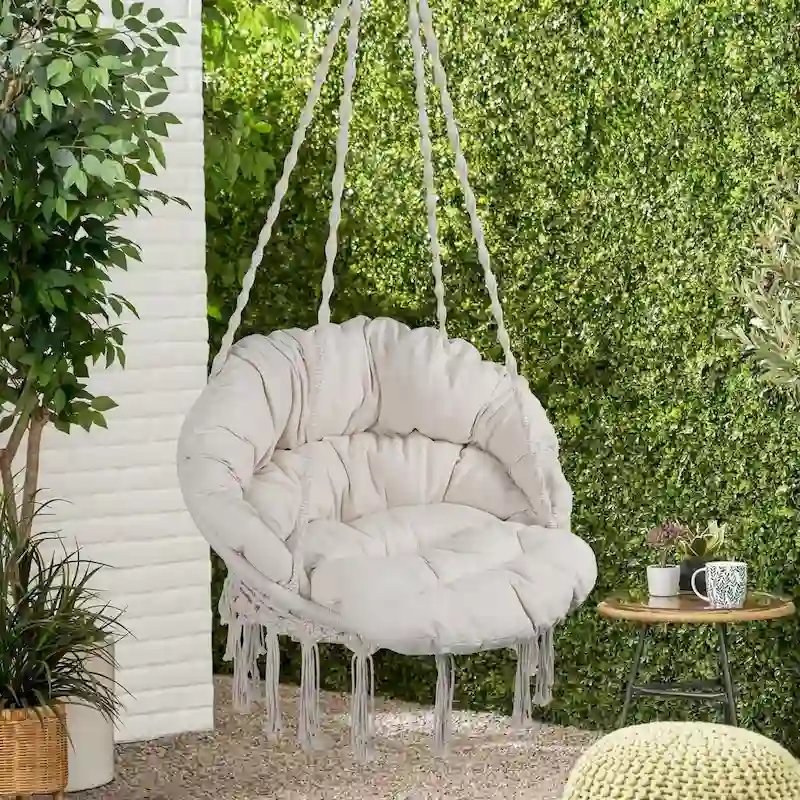 Hanging Cotton Rope Hammock Swing