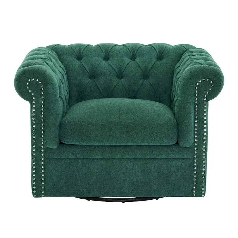 Wiers Chesterfield Swivel Tufted Club Chair by Christopher Knight Home